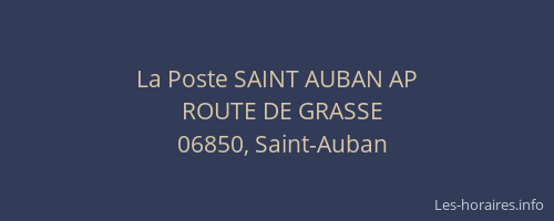 La Poste SAINT AUBAN AP