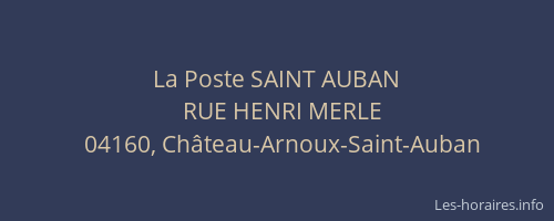 La Poste SAINT AUBAN