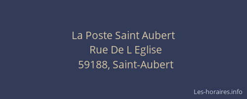 La Poste Saint Aubert