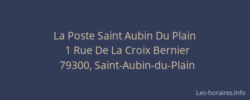 La Poste Saint Aubin Du Plain