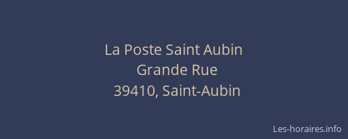 La Poste Saint Aubin