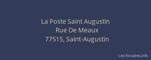 La Poste Saint Augustin