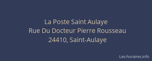 La Poste Saint Aulaye