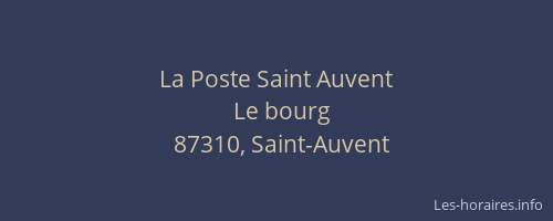 La Poste Saint Auvent