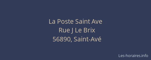 La Poste Saint Ave