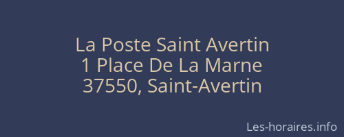 La Poste Saint Avertin