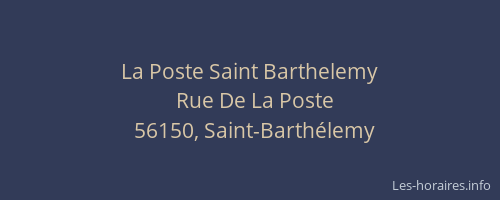La Poste Saint Barthelemy