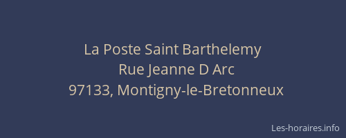 La Poste Saint Barthelemy