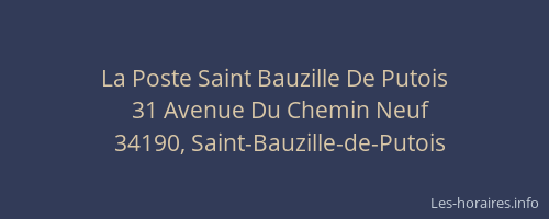 La Poste Saint Bauzille De Putois