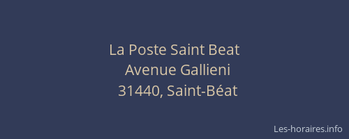 La Poste Saint Beat