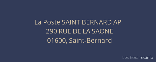 La Poste SAINT BERNARD AP