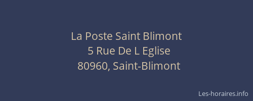 La Poste Saint Blimont