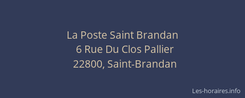 La Poste Saint Brandan