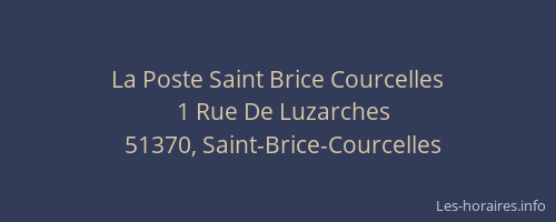 La Poste Saint Brice Courcelles