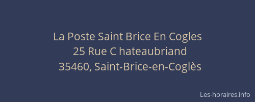 La Poste Saint Brice En Cogles