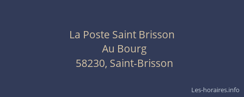 La Poste Saint Brisson