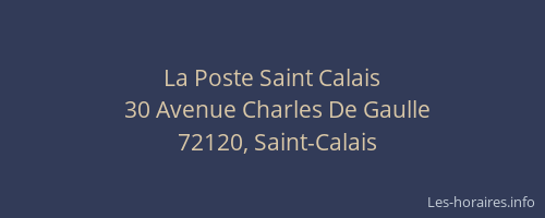 La Poste Saint Calais