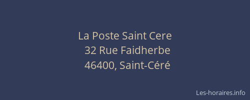 La Poste Saint Cere