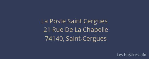 La Poste Saint Cergues