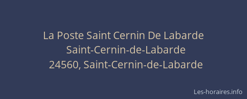 La Poste Saint Cernin De Labarde