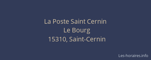La Poste Saint Cernin