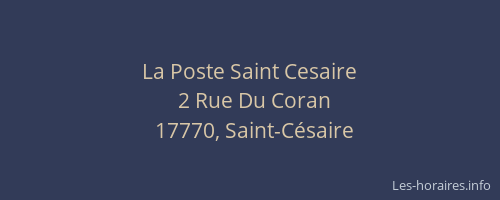 La Poste Saint Cesaire