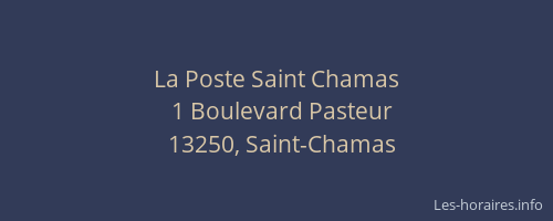 La Poste Saint Chamas