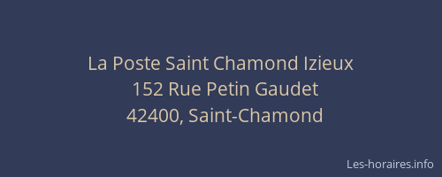 La Poste Saint Chamond Izieux