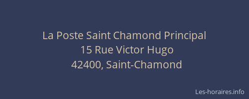 La Poste Saint Chamond Principal
