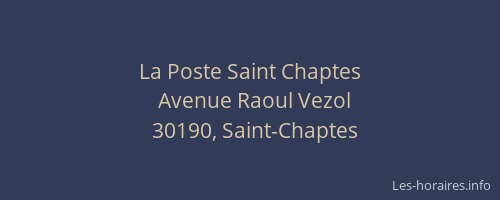 La Poste Saint Chaptes
