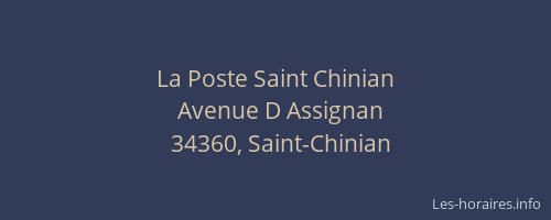 La Poste Saint Chinian
