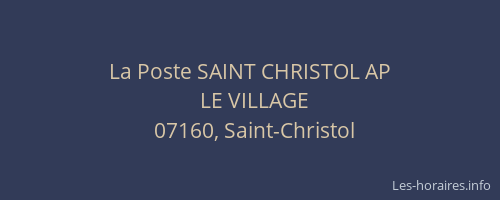 La Poste SAINT CHRISTOL AP