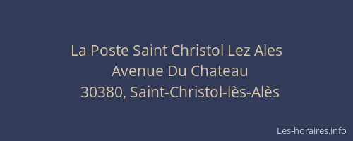 La Poste Saint Christol Lez Ales