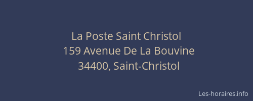 La Poste Saint Christol