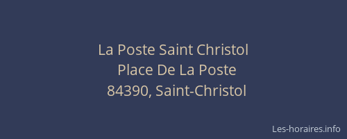 La Poste Saint Christol