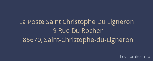 La Poste Saint Christophe Du Ligneron