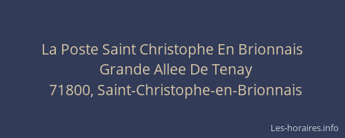 La Poste Saint Christophe En Brionnais