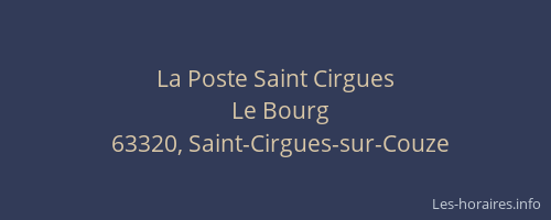 La Poste Saint Cirgues