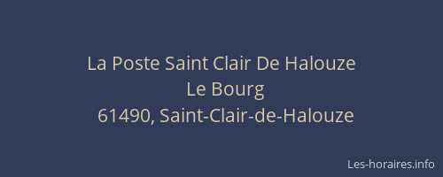 La Poste Saint Clair De Halouze