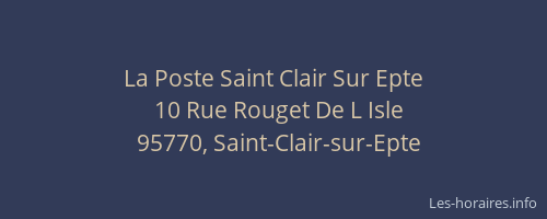 La Poste Saint Clair Sur Epte