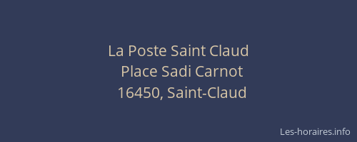 La Poste Saint Claud