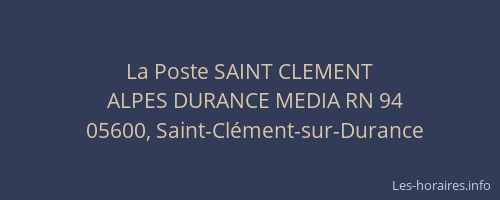 La Poste SAINT CLEMENT