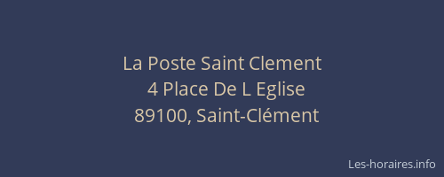 La Poste Saint Clement