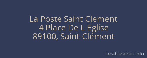 La Poste Saint Clement