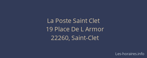 La Poste Saint Clet