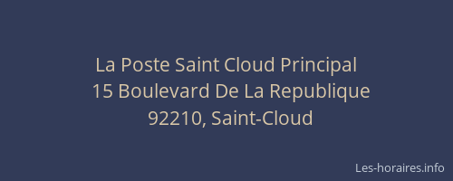 La Poste Saint Cloud Principal