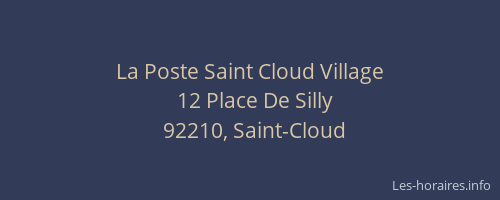 La Poste Saint Cloud Village