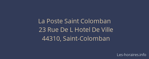 La Poste Saint Colomban
