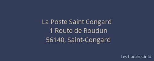 La Poste Saint Congard