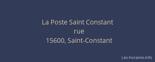 La Poste Saint Constant